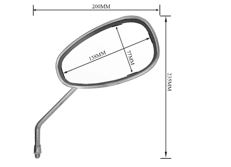 High Quality New Condition Chrome 10mm Motorcycle Rearview Mirrors for CK125