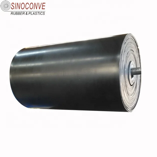 wave shape weave fabric whole core solid woven rubber conveyor belt for cement