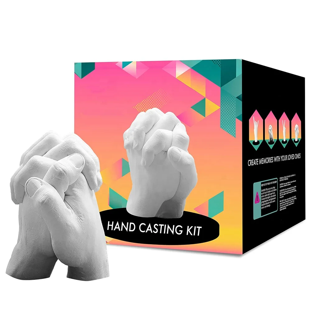 Hand Mold Set Souvenir Casting Set DIY Hand Foot Printing Mold Plaster Casting Kit Handprint Keepsake Growth Couple Mould