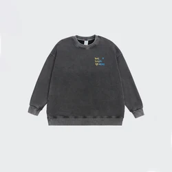 Wholesale Custom Gradient Printed Sweatshirts Unisex Oversized Pullover Crewneck Sweatshirt Men