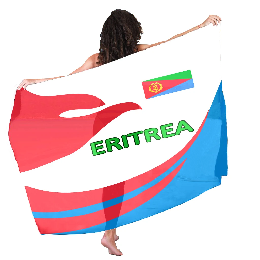 Custom Women Sarong Eritrean Flag Swimwear Beachwear Cover Up Eritrea  Price Beach Towel Sarongs In Bulk FavorableParoe Wrap OEM