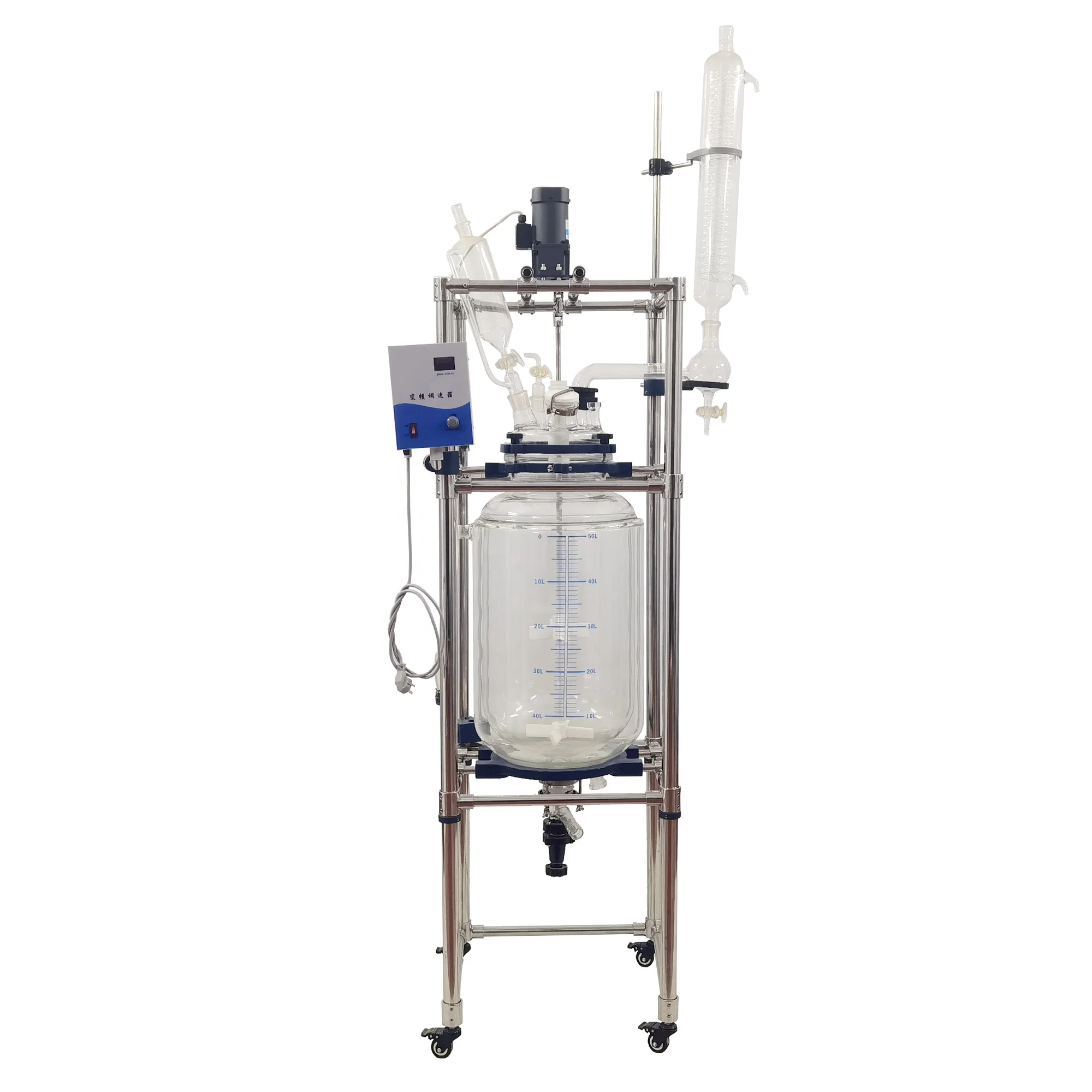 Benchtop Reactors Column Fixed Bed Reactor Glass Jacketed Bioreactor