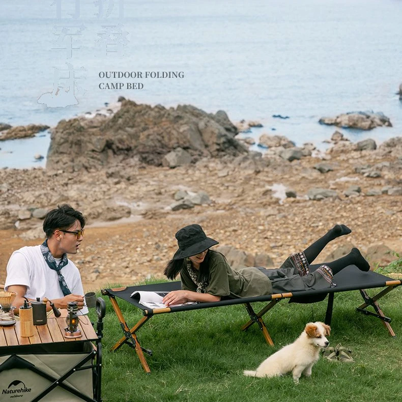 Leisure outdoor camping bed portable folding camping bed with waterproof bag