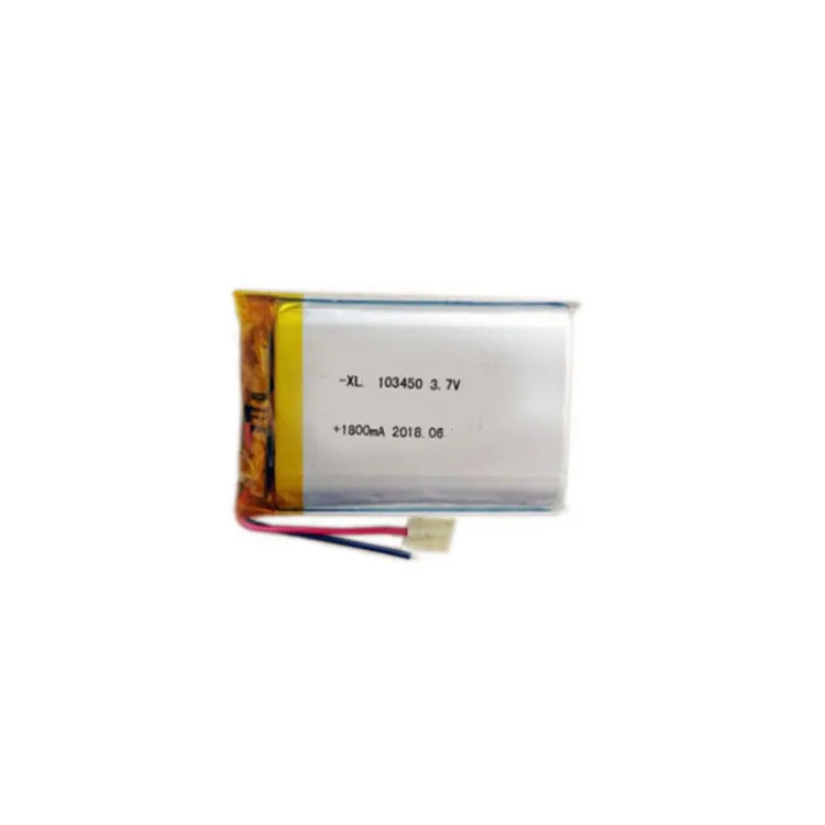 Smallest 3.7 V Lithium Polymer Battery 103450 1800 mAh 3.7V Rechargeable Lipo Batte ry for LED Light