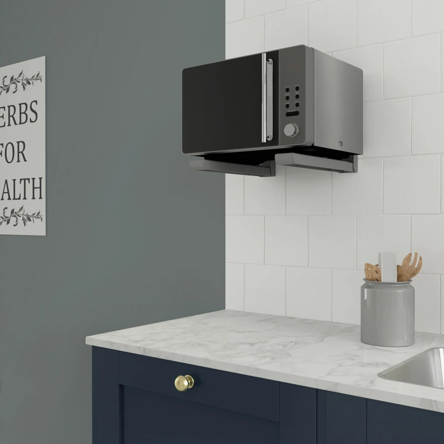 Factory Supply 90 Degree Adjustable Heavy Duty Folding Bracket Microwave Oven Wall Rack Brackets Mounting