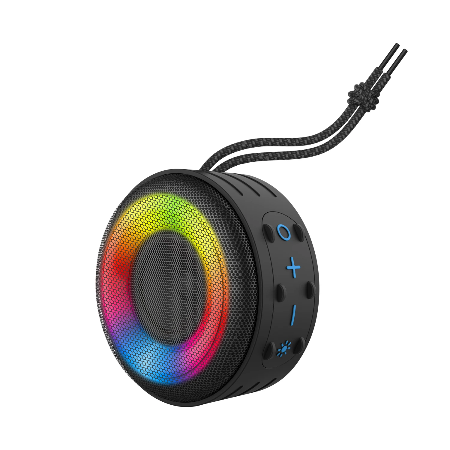 Manufacturer Mini Bluetooth Speaker Waterproof with TF Card RGB lights Round Shape (K216)