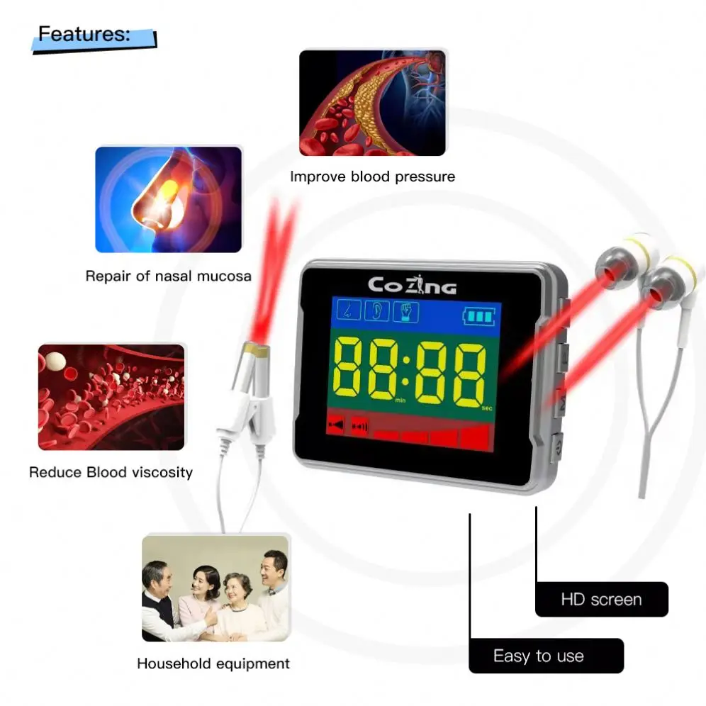 Wrist laser therapy device watch for blood pressure reduce