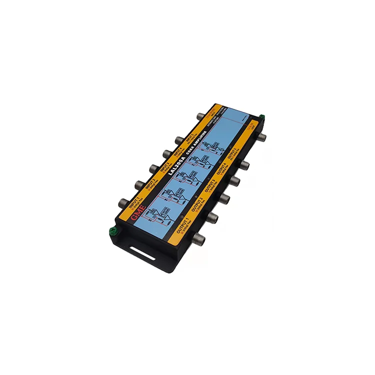 Manufacturer Supplier 5 inputs Automatic Gain 54 -2150 MHz DBS OTA CATV Satellite Line Powered Coax Amplifier
