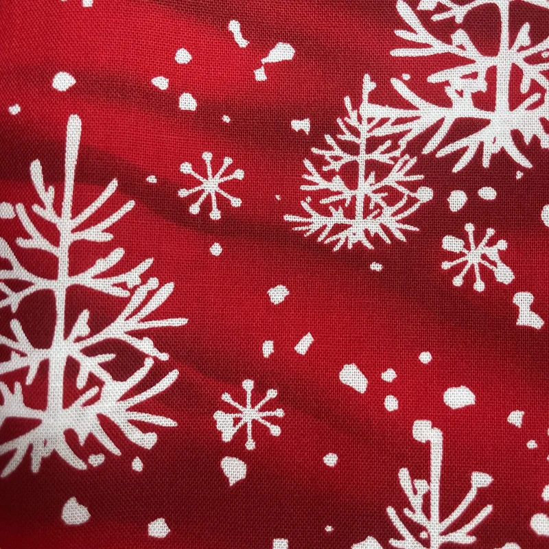 Hot Selling Beautiful Customized Snowflake Printing New Year Design Cotton Fabric