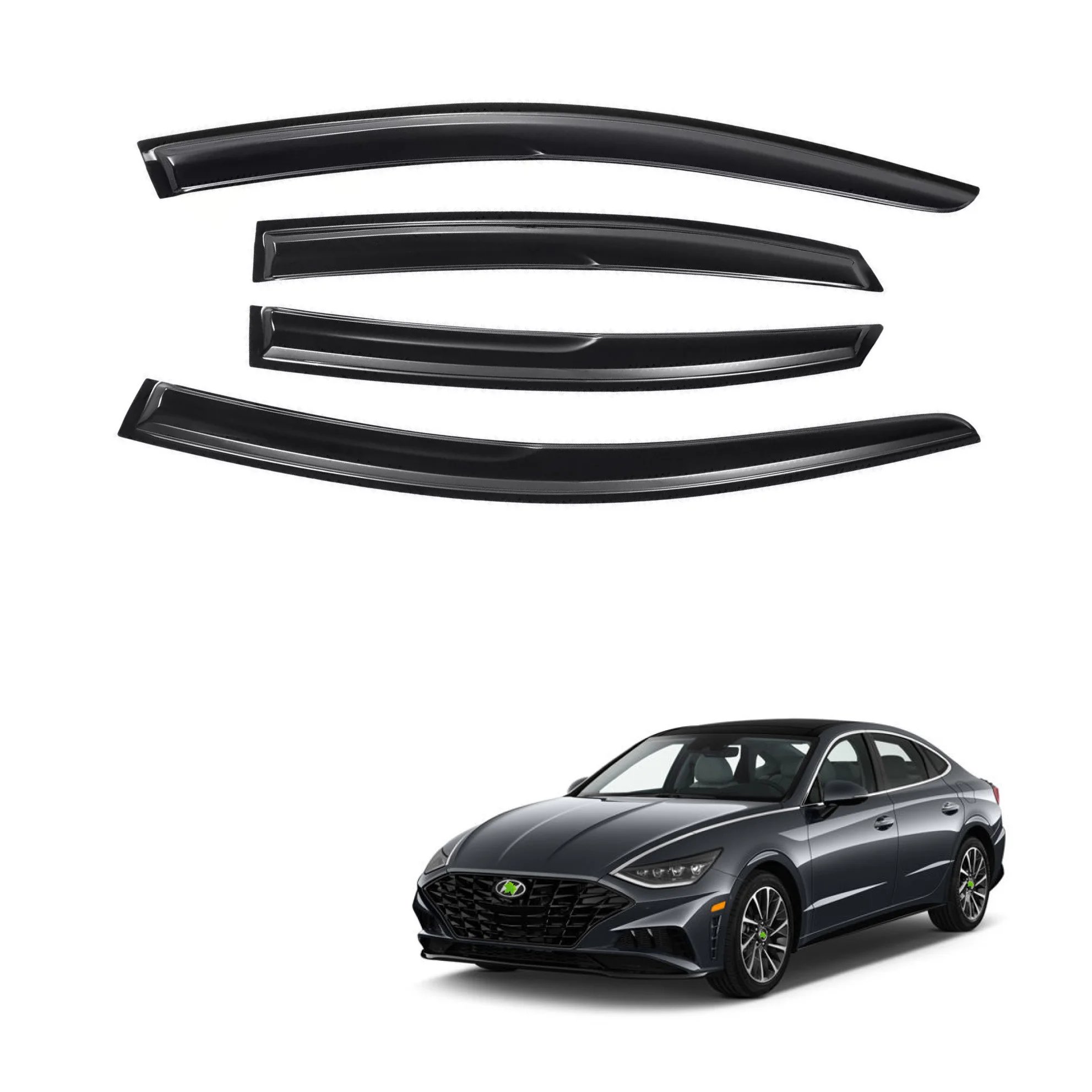 Factory Direct Sales Car Rain Shield Acrylic Mugen Style Rain Window Deflector For Hyundai Sonata 2003-2020 Auto Car Sun Visor