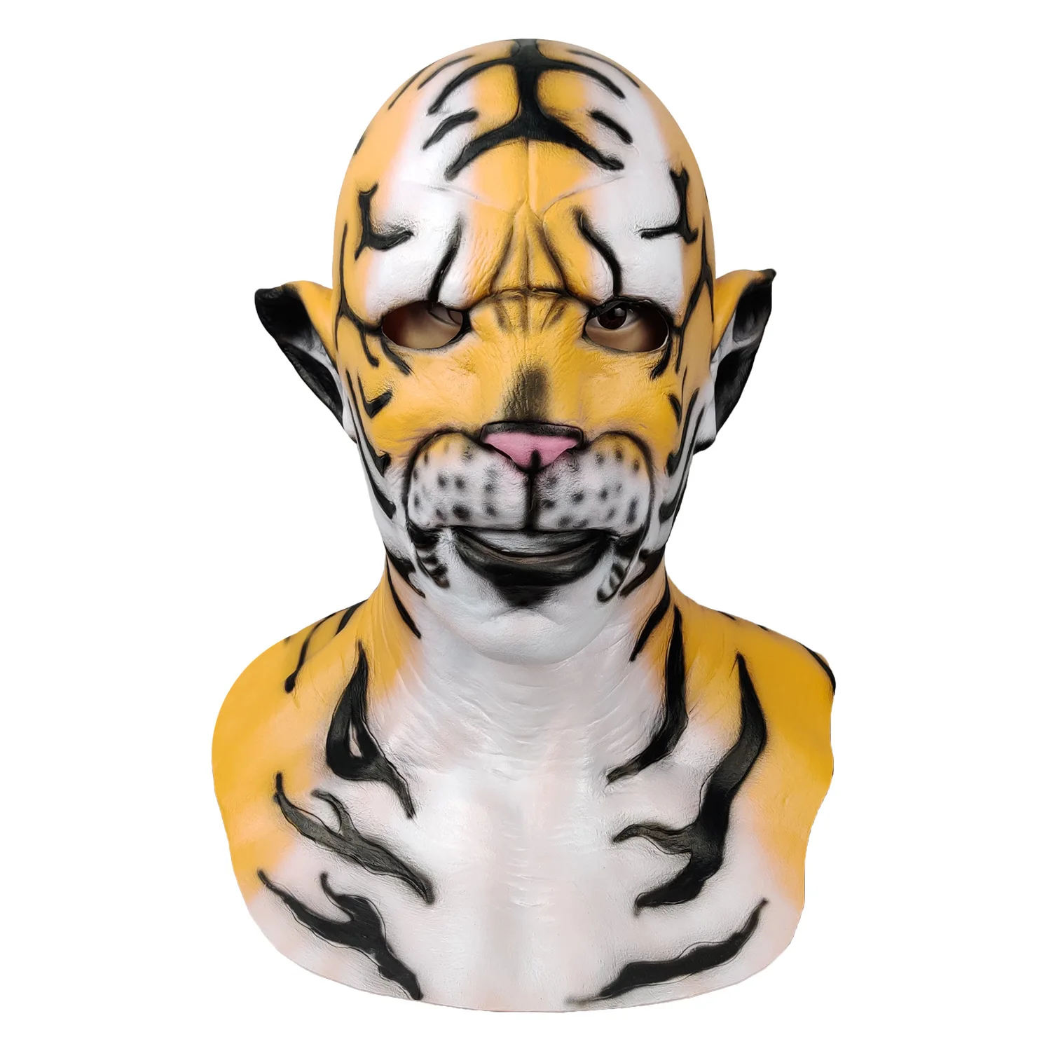 Monster Headgear Silicone Mask Halloween Disguise Props Spoof Cos White Tiger Cosplay Party Stage Performance Role Props