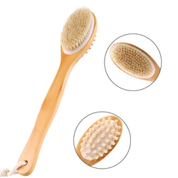 Body Scrubber Exfoliating Wash Cloth Dry Body Brush Natural Bristle Dry Brush Natural Other Bath Supplies
