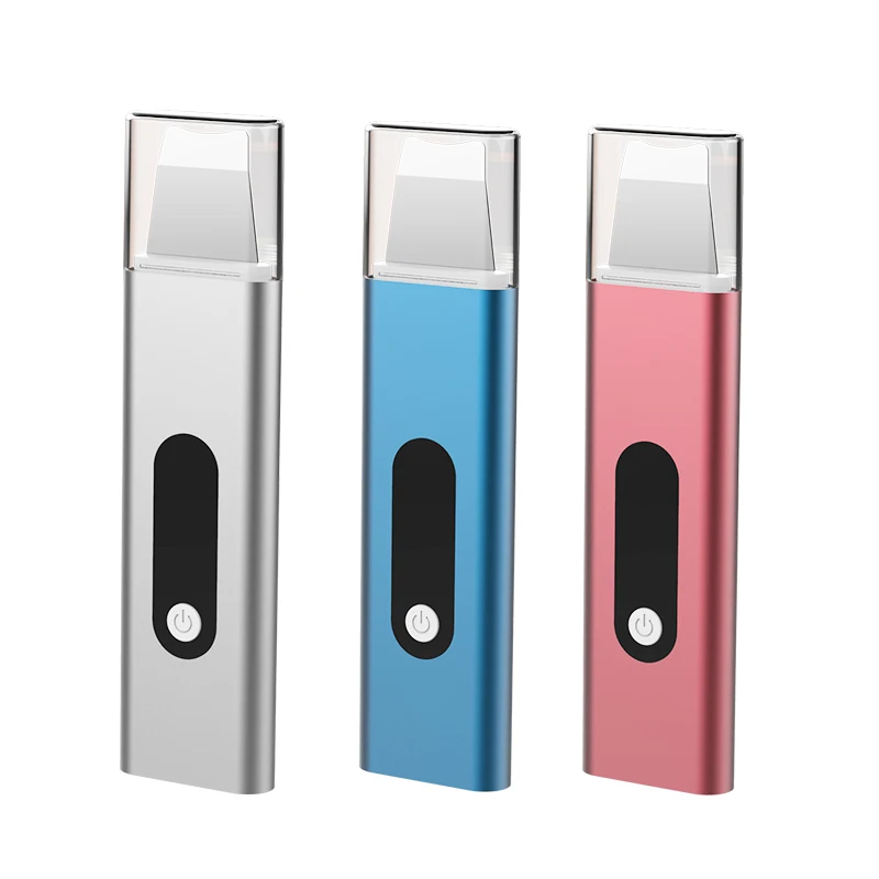 Deep Cleansing 24Khz Ultrasonic Blue Therapy Light Ultrasonic Facial Skin Scrubber