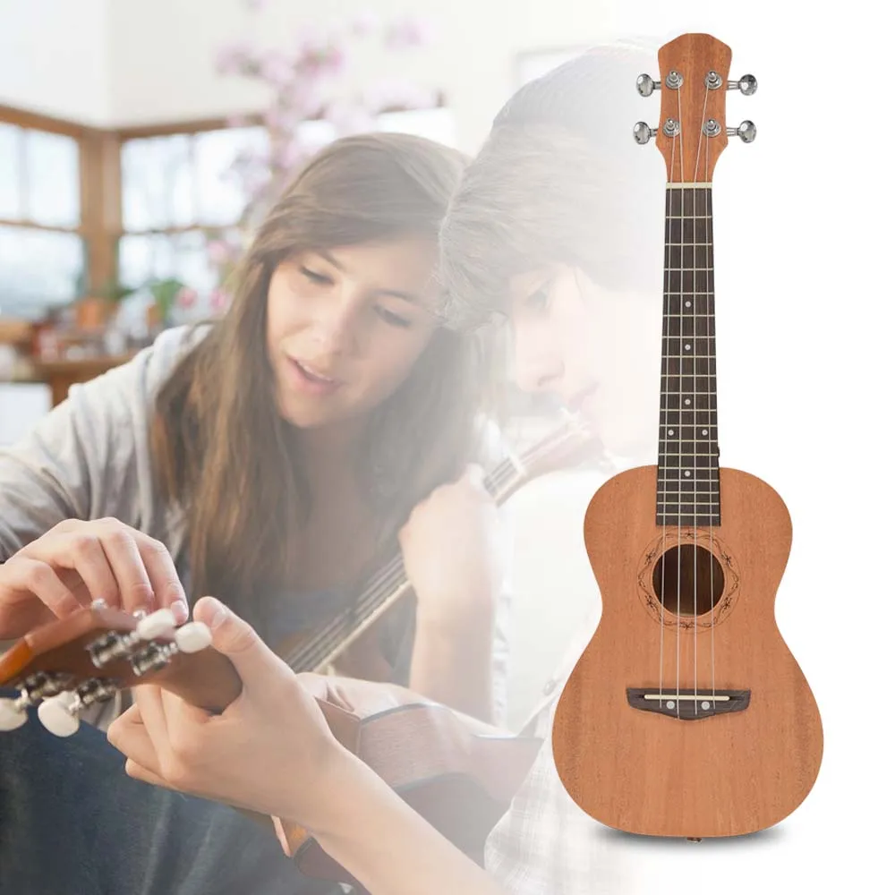 Free shipping for district 6 area from US within 24hours hawaiian acoustic professional mahogany wood beginner ukulele