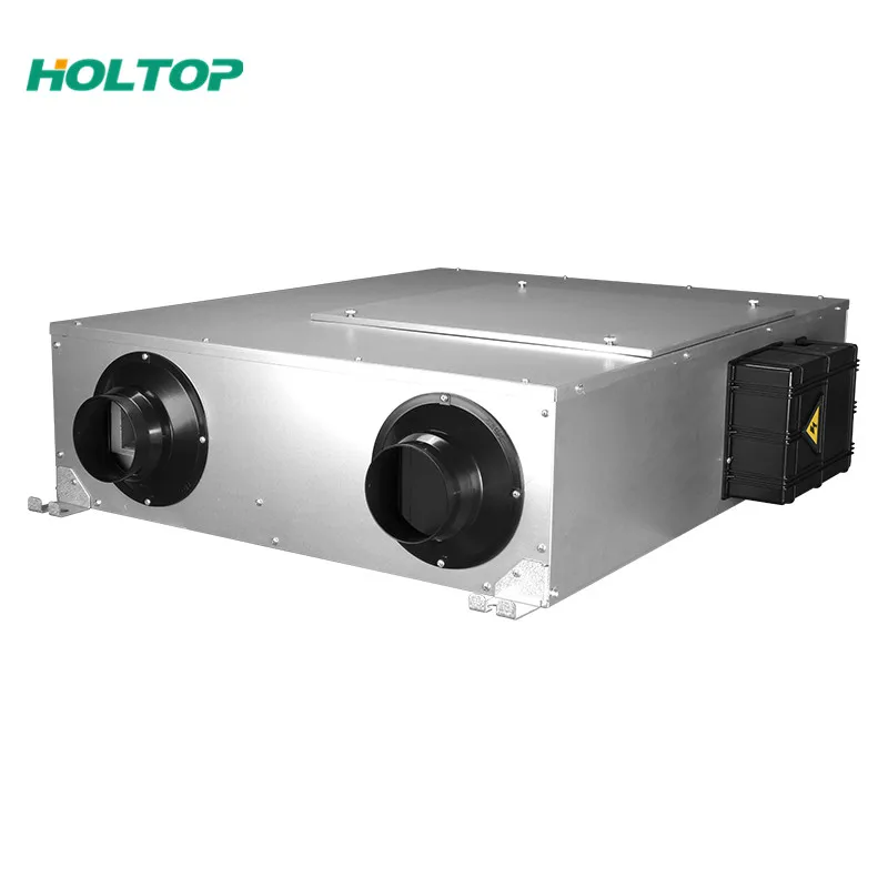20-54kg Energy class A+ Holtop Ceiling mounted erv in bypass mode with CO2 sensor