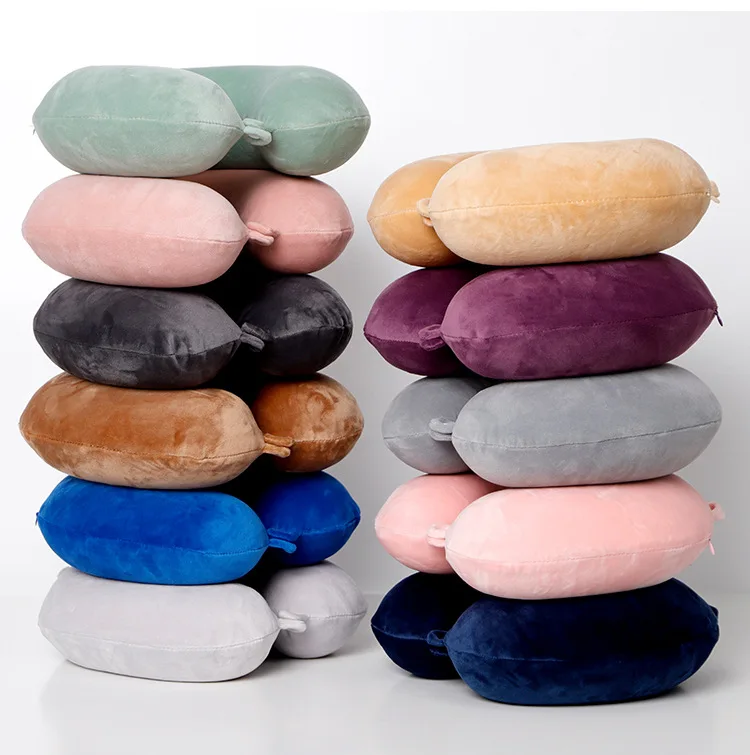 Space Memory Foam Neck Pillows For Car Office Lunch Break Solid U Shape Pillow