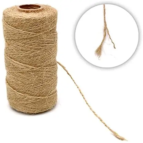 3mm 50m Jute hemp Rope Twine 3Ply for DIY Crafts, Gardening