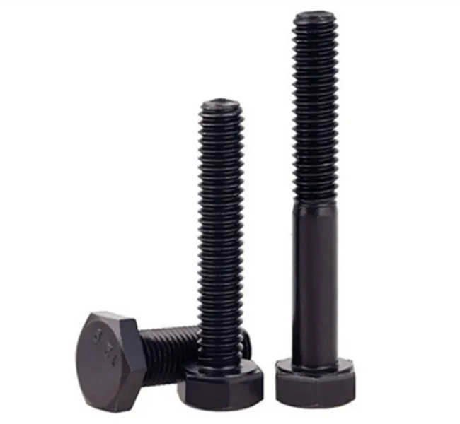 iso9014=din931 M8-M30 Black painted hex head bolts