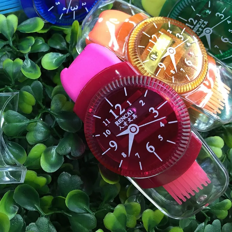 Factory direct supply watch shape pencil sharpener pen planer brush eraser pencil sharpener three-in-one combination wholesale