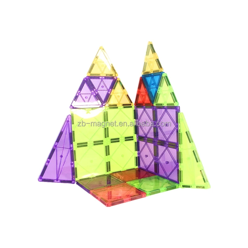 Factory Direct Sales Large Plastic Game Colorful Magnetic Blocks Set Educational Building Blocks Toys