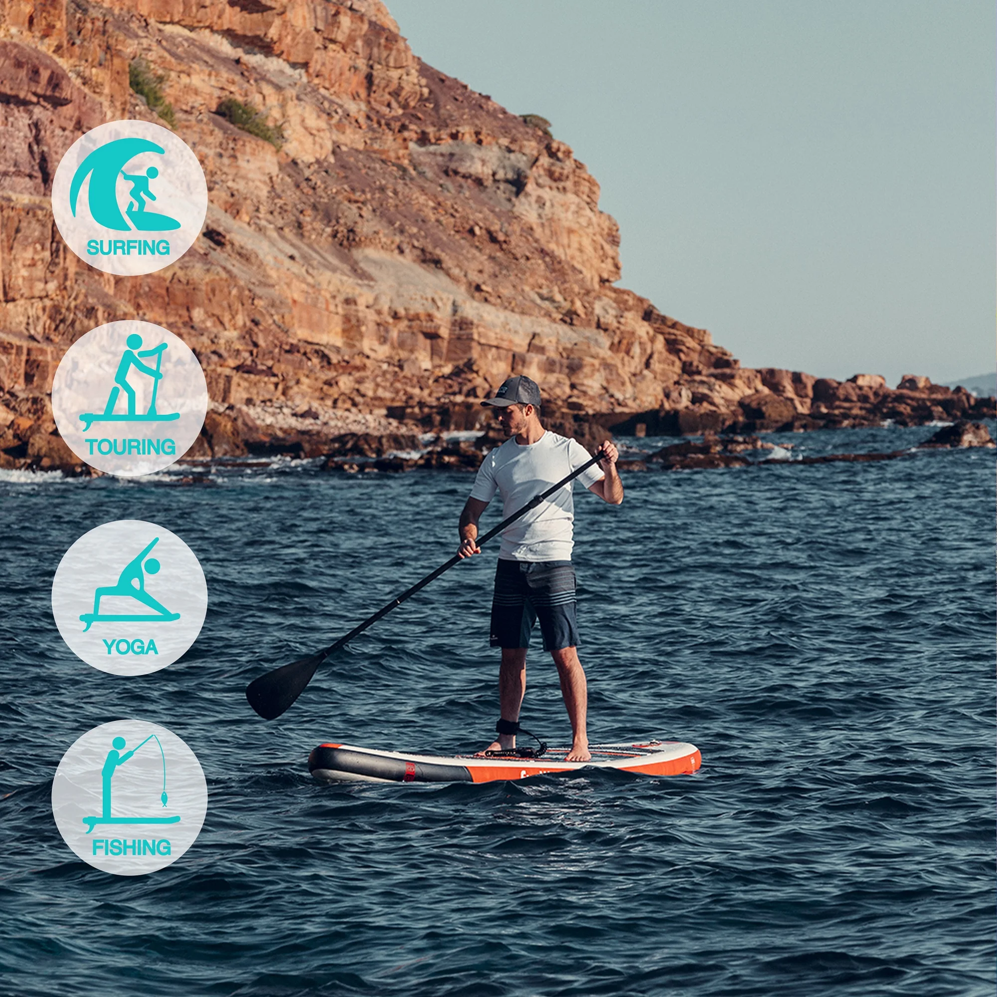 EU Free Shipping Dropshipping Wholesale fanatic sup paddle board inflatable carbon kayak paddle surfing surfboard for sale