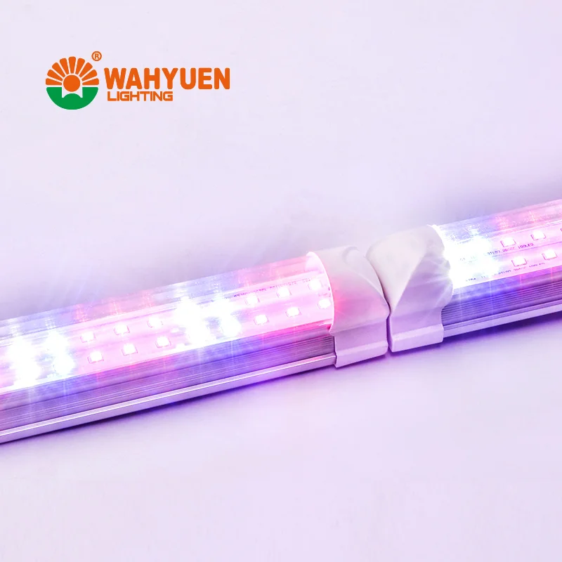 
4Ft 15W/24W/30W T8 LED Grow Light Double-Row Integrated Plant Lamp For Plants Growing 