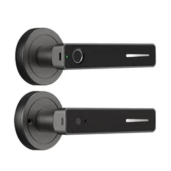 Amazon Hot Selling Aluminum Alloy Smart Door Lock Smart Door Handle Electronic Fingerprint Lock with APP