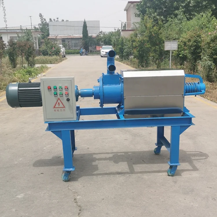 Spiral animal waste dehydrator farm livestock waste solid-liquid separator stainless material manufacturer