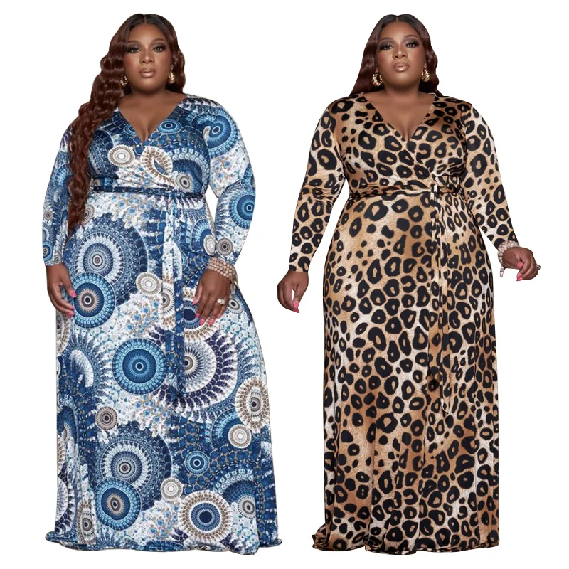 New Design Wholesale Plus Size Women Clothing Fashion Long Plus Size Dresses 4xl 5xl 6xl 7xl
