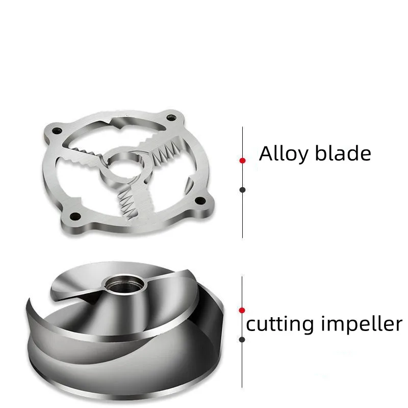 220V380V household septic tank sewage sludge cutting sewage pump with reamer submersible sewage pump