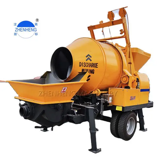 Concrete Mixer with Pump Diesel JBS40R Concrete Pump Truck Mobile Big Concrete Mixer