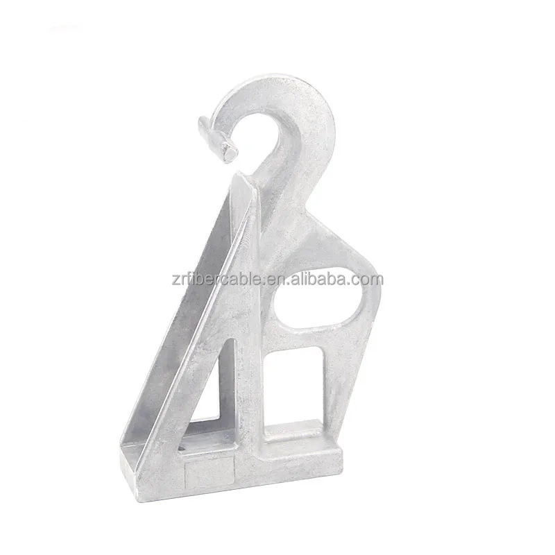 Ftth Electrical Wire Fittings Angle Suspension Anchor Clamp Aluminum Alloy Pole Brackets Clamp Power Cable Hanger