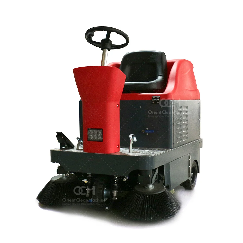 OCM-C1250 Best quality electric driving dust sweeper street sweeper machine ride on floor cleaning machine