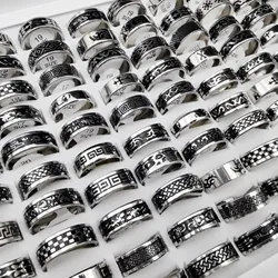 2023 Wholesale Cheap Mixed Finger Black Rings Wedding Engagement Fashion Jewelry Bulk Lot Men Stainless Steel Ring