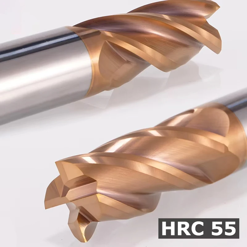 HRC55 Carbide End Mill 4Flutes Milling Cutter Alloy Coating Tungsten Steel Cutting Tool 1 2 4 5 6 8 10 12mm CNC machine Endmills