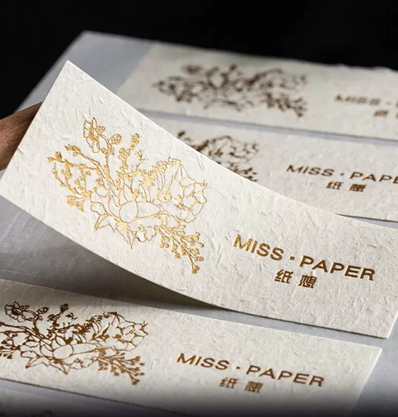 Embossed Sticker Sticker Customized Gold Foil Custom Printing Label Luxury Textured Paper