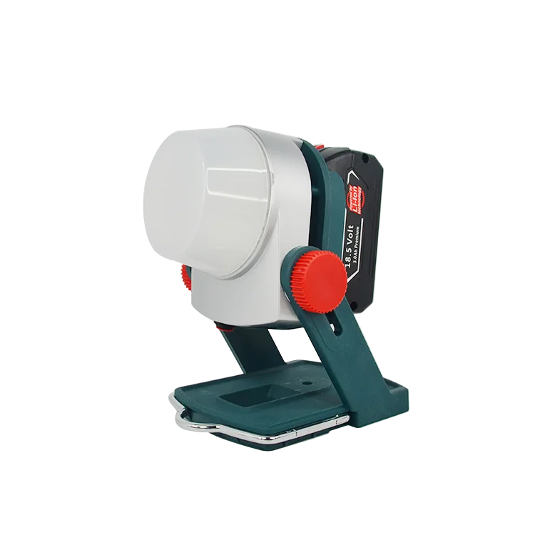 Portable mountable outdoor led battery lights with magnetic step dimming 18V lithium ion batteries recharge light