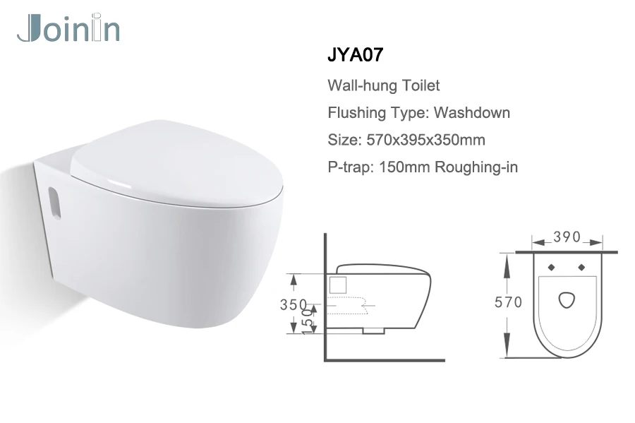 wholesale chinese bowl ceramic P-trap washdown wall mounted wc toilet