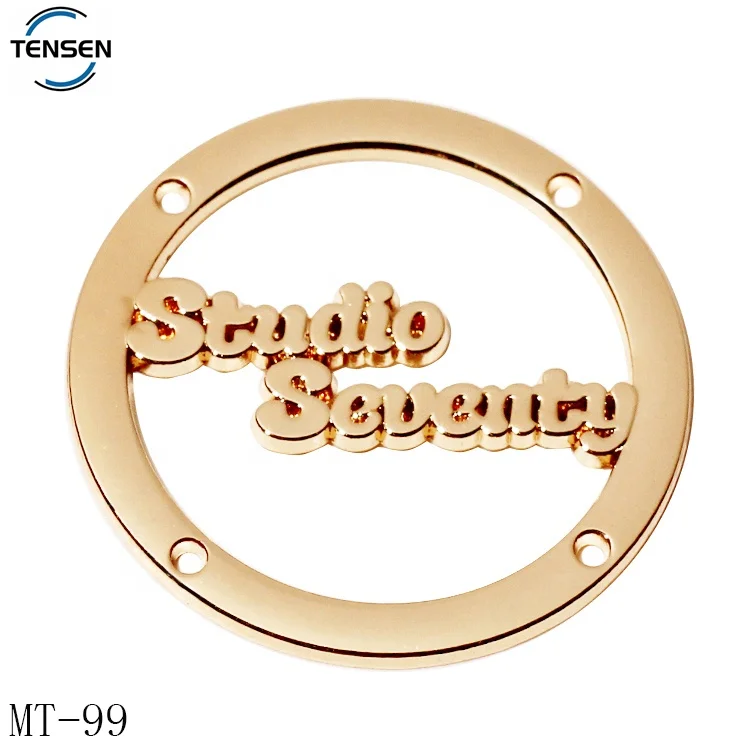 fashion clothing tag logos metal tag scarf custom engraving letter metal label plate for bikini