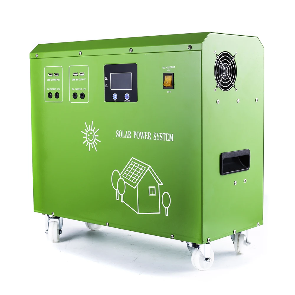 
off-Grid 1000W Home Solar Power System Outdoor/Indoor Portable Solar Generator System For Air Conditioner, Caravan 