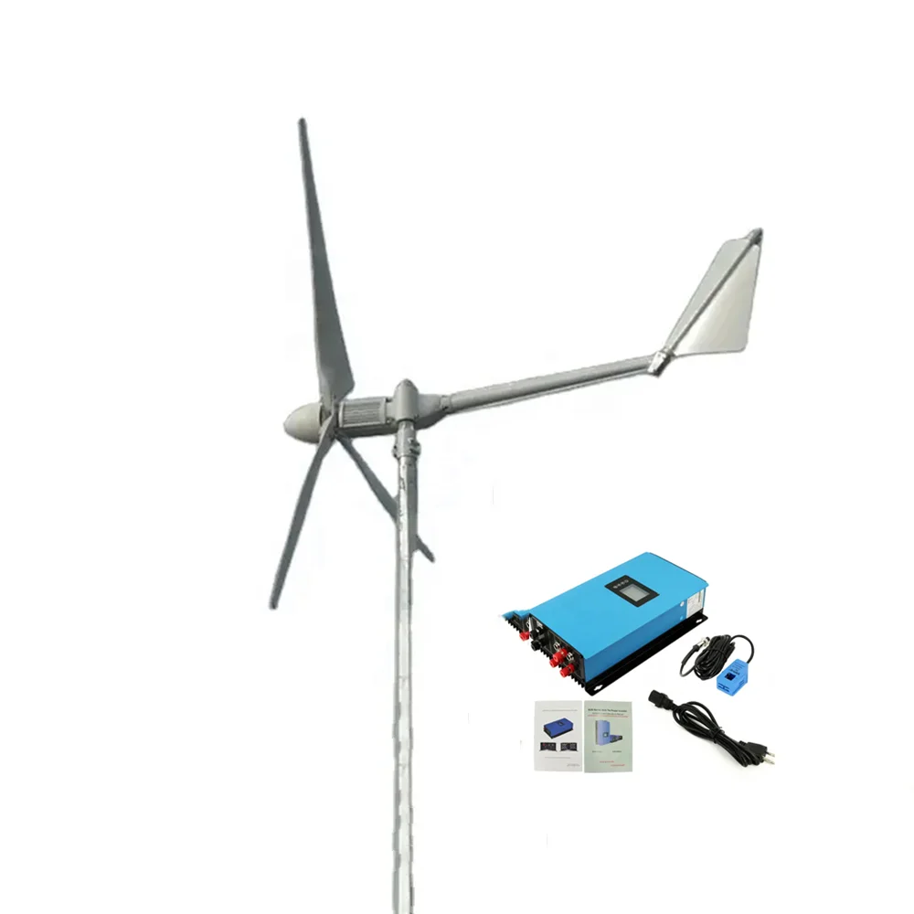 Smart 2kw Wind Generator Kit 3 Pcs 1.55m FRB Blades 24v 48v 96v 120v 240v 300v 360v 500v