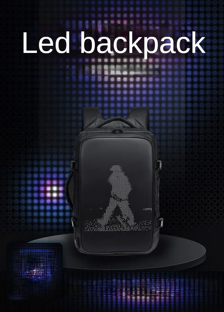 Best High Quality Personalized Smart Led Backpack Polyester Unisex DAY Backpack with Screen Waterproof Waterproof Bag Fashion