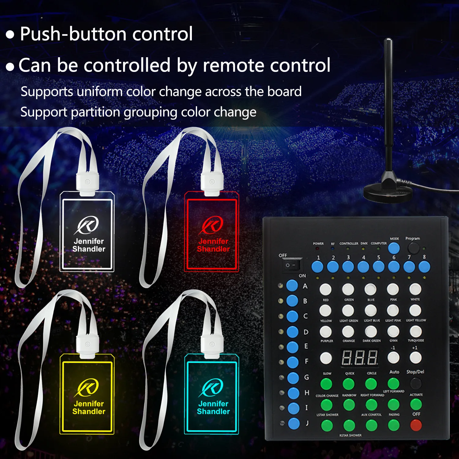 New Product Custom Logo Promotional LED Blank Acrylic Badge Holder