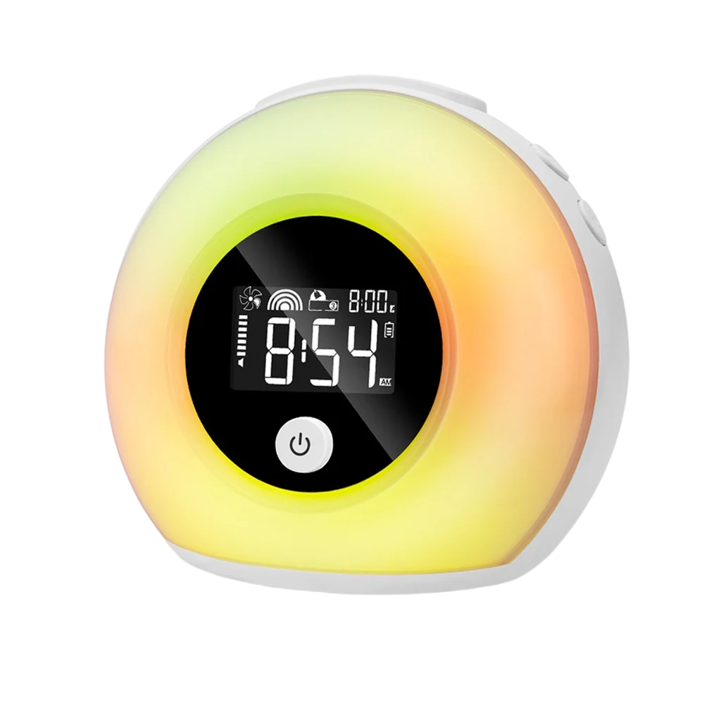 SG-1 RGB Led light Colorful lamp Super Bass Speaker Audio Hifi 3D Surround Sound BT 5.0 Alarm clock Wireless Speaker for Sleep