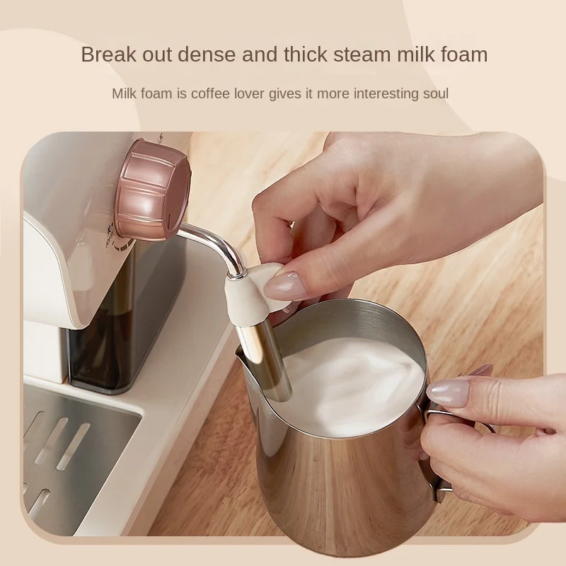 Italian High Pressure Steam Milk Foam Machine Small Semi-Automatic Household Use Outdoor Activities French Langua Hotels Cars