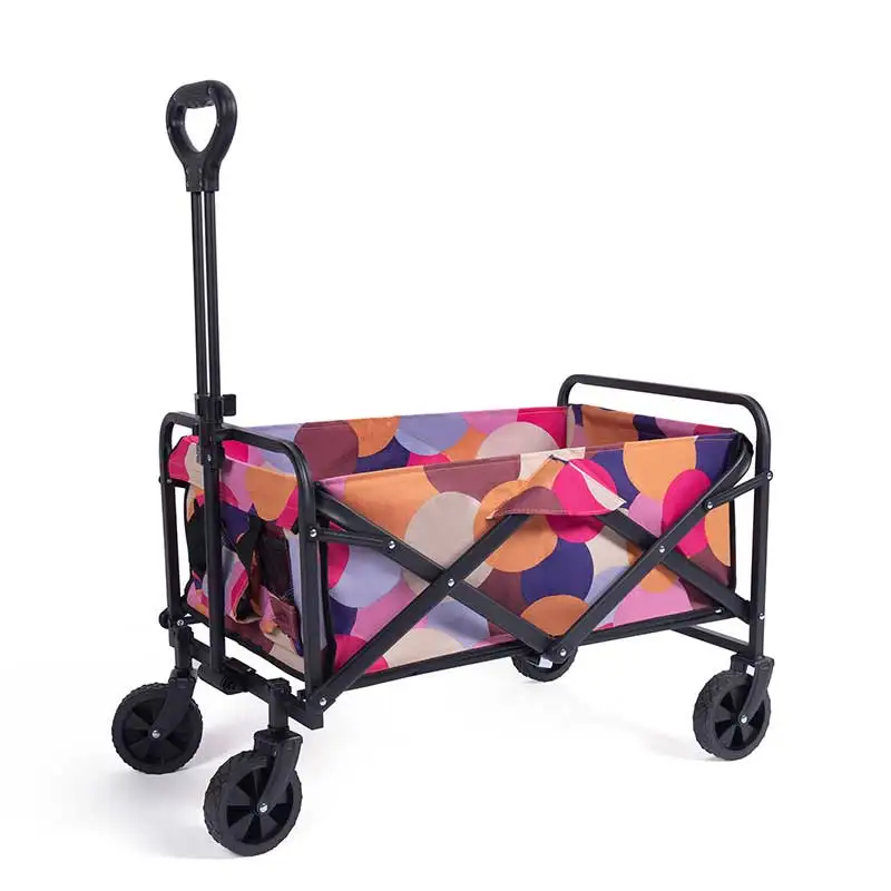 Feistel Heavy Duty Collapsible Folding Wagon Utility Outdoor Camping Garden Cart with Universal Wheels & Adjustable Handle