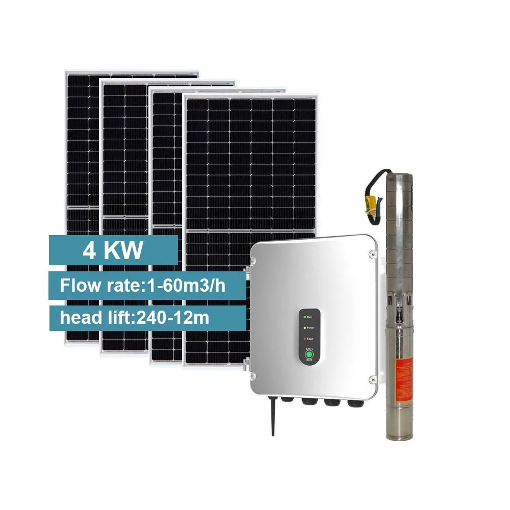 SUNFUTURE 5HP Solar Water Pump 4Kw Solar Powered Water Pump System For Agriculture Solar Power Fountain Water Pump