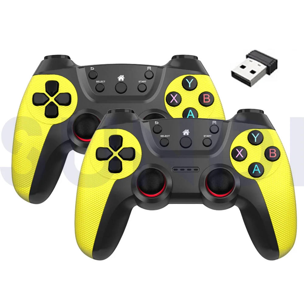 Hot Sale 2+1 Doubles Joypad Supports Android Usb Wireless Gamepad PC TV Computer 2.4G Dual Player Game Controller