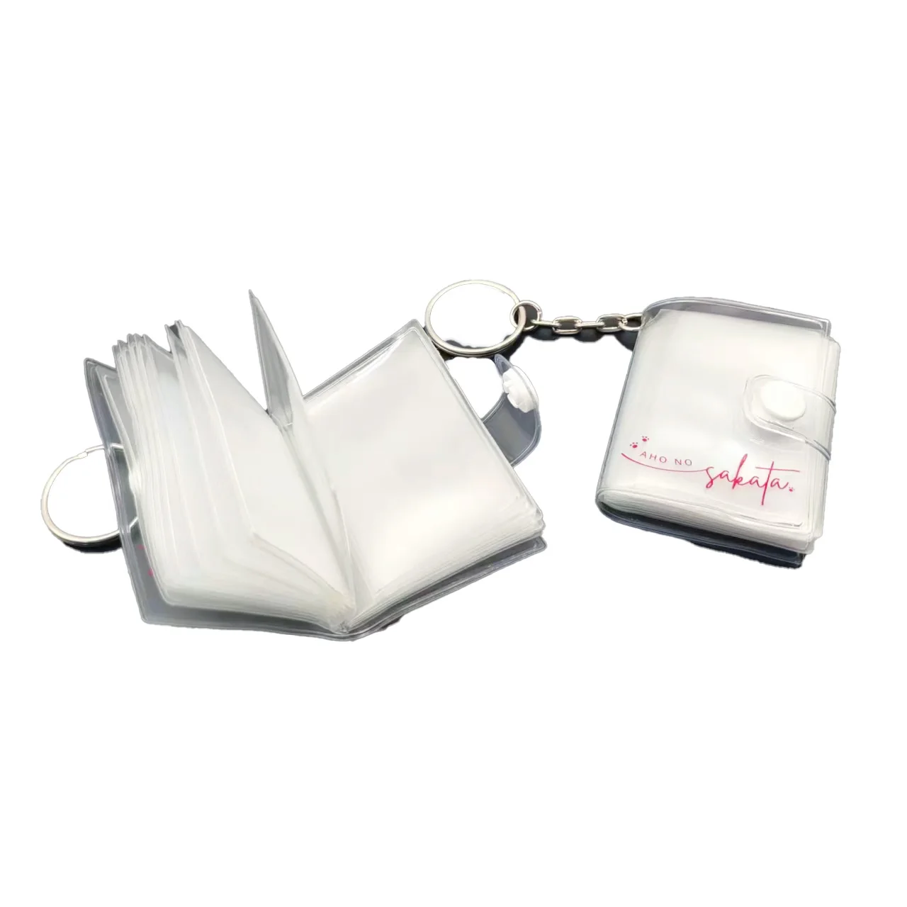 Keychain Mini Photo Album Keychain for Picture Photo Card Holder Storage Book Wedding Anniversary Birthday Valentine Gift