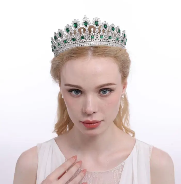 Cross-border Manufacturers Direct Sales Wholesale Princess Wedding Headwear Cubic Bridal Tiaras Zircon Tiara